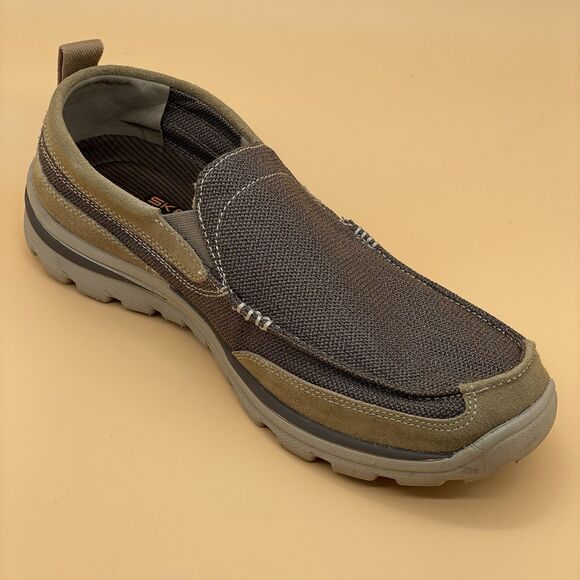 Skechers Superior Milford Casual Loafers Men's US 11 Light Brown Relaxed Fit - Picture 2 of 16